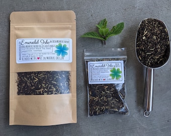 Emerald Isle Irish Breakfast Black Tea: Basil & Mint Loose Leaf