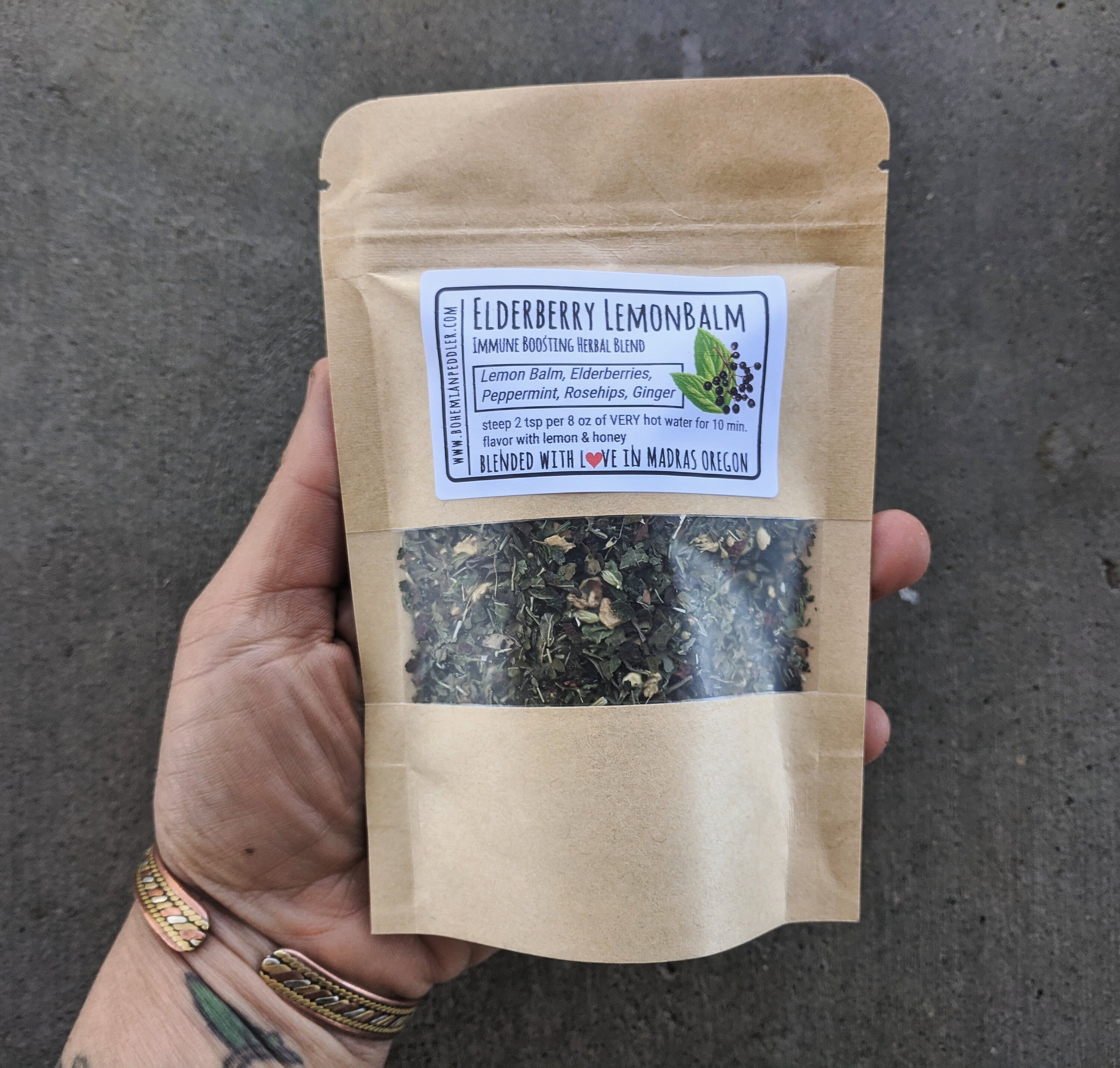 Elderberry Lemon Balm Herbal Tea Loose leaf herbal tea Etsy