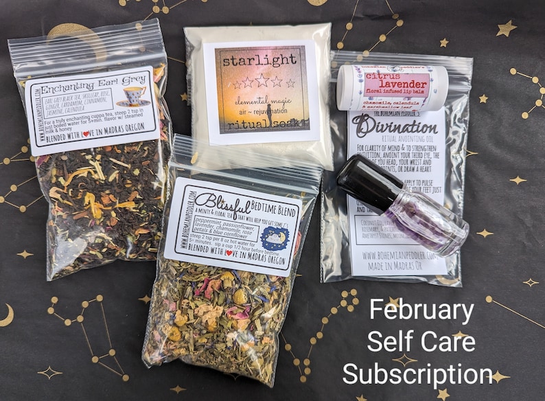 Self Care & Tea Lover's monthly Subscription Box Tea Lovers Subscription Box All Natural Beauty Box image 4