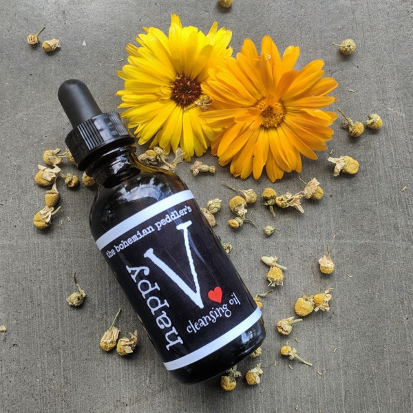 Herbal Feminine Cleansing Oil: Calendula, Chamomile, Clary Sage