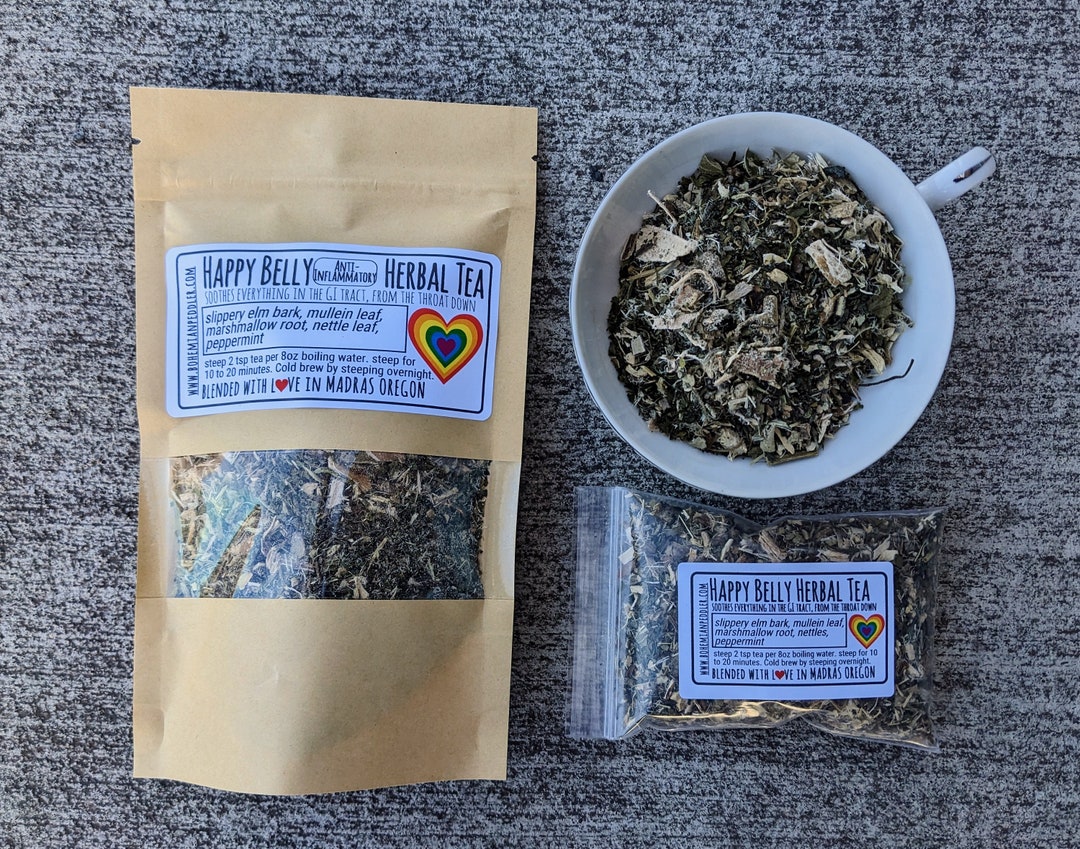 Slippery Elm & Marshmallow Root Herbal Tea HAPPY BELLY Tea Etsy