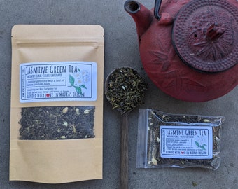 Jasmine Flower Green Tea w/ lemon | loose leaf green tea blend | contains caffeine