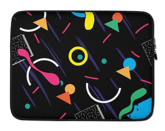 Synth Wave Patterned Laptop Sleeve