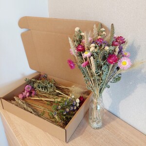 Letterbox of Dried Flowers, Natural Everlasting Wildflower bouquet, Floral Arrangement, Preserved flowers, House Vase Decor, Spring flowers