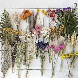Dried Flower Bunch: Organic Floral Stems, Wedding Table Decor
