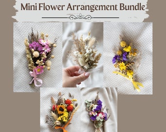 Mini Flower Arrangements, Mini Bouquet, Decor Posies, Thank You Gifts, Wedding Party Favours, Topper, Bridesmaid Proposal, Table Setting
