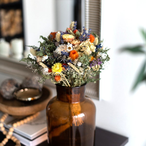 Bouquet de fleurs sauvages, composition de fleurs séchées bio longue durée, bouquet de fleurs séchées, décoration d'intérieur, mariage, demoiselles d'honneur, remplissage de vase écologique