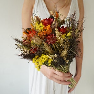 Fall Dried Flower Arrangement, Wedding Bouquets, Vase Filler, Surprise Gift, Fall house decor, Fall Bridesmaid bouquets image 2