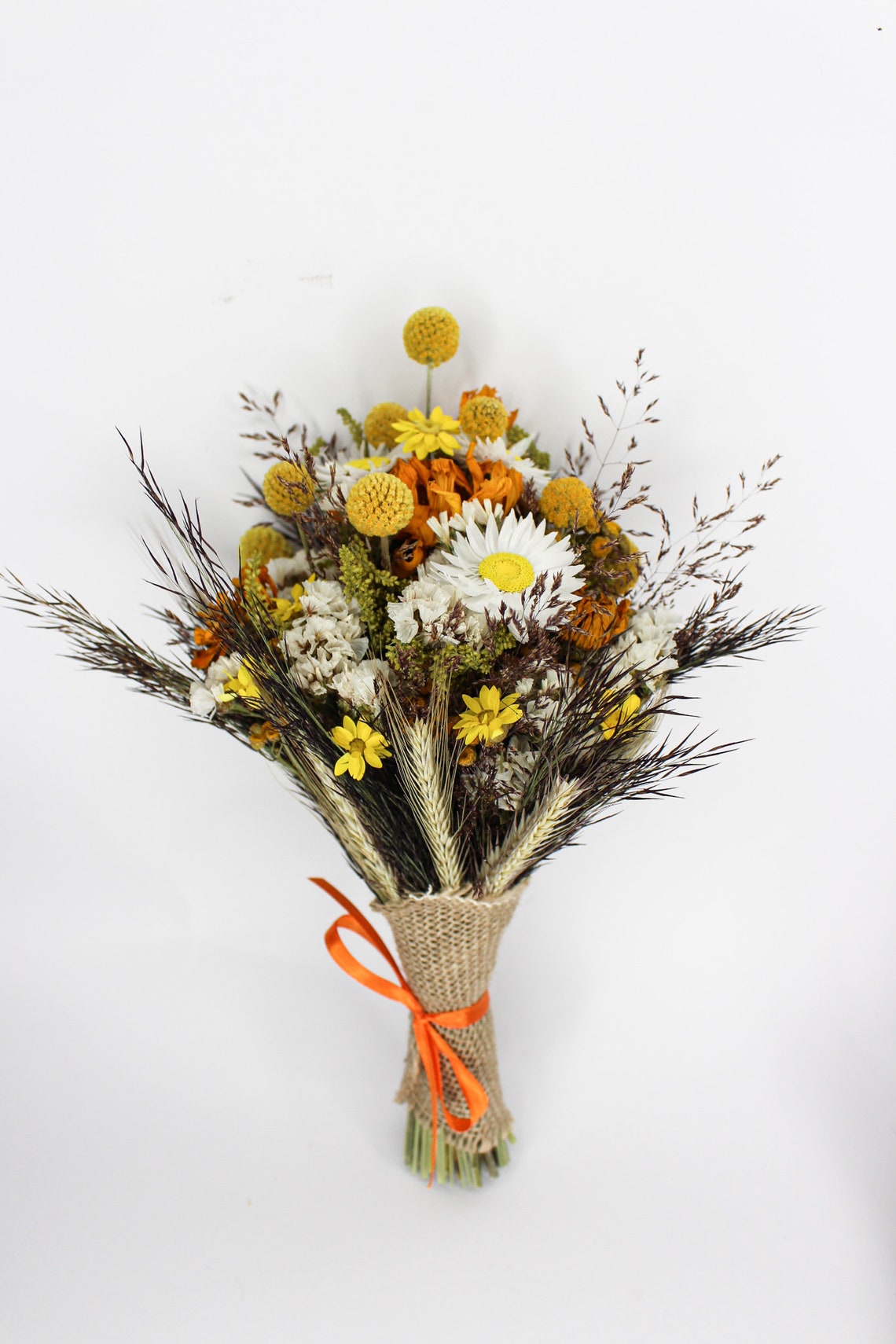 Autumn dried flower bouquet  Dried fall rustic wedding image 2