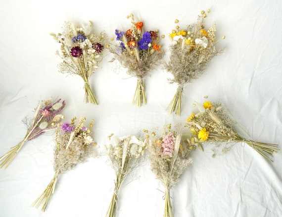 Mini Dried Flower Bouquet - 6 Color Schemes Available (vase not includ –  Wild Lark