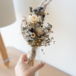 Dried Floral Arrangement, Preserved Flower Bouquet, For Vase, Gifting, Centerpiece, Wedding Party Favors, Bridal Shower Gifts Bundle Boho Green/Blue