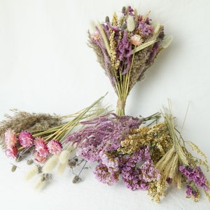 Dried flower bouquet, Long lasting flower gift, Fall Dry Flower arrangement, Blush bouquet, Letterbox gift, Bridesmaid bouquets, Wedding image 5