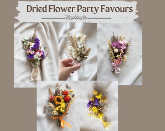 Wedding Party Favour Gifts, Mini Flower Arrangements, Dried Posies, Bridesmaid Proposal, Letterbox, Preserved Flowers, Mini Bouquet Posy