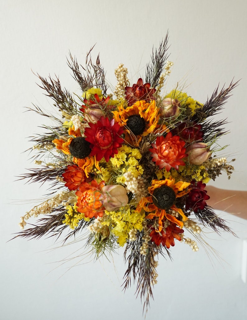 Fall Dried Flower Arrangement, Wedding Bouquets, Vase Filler, Surprise Gift, Fall house decor, Fall Bridesmaid bouquets image 6