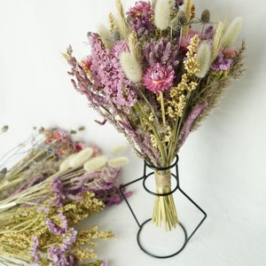 Dried flower bouquet, Long lasting flower gift, Fall Dry Flower arrangement, Blush bouquet, Letterbox gift, Bridesmaid bouquets, Wedding image 3