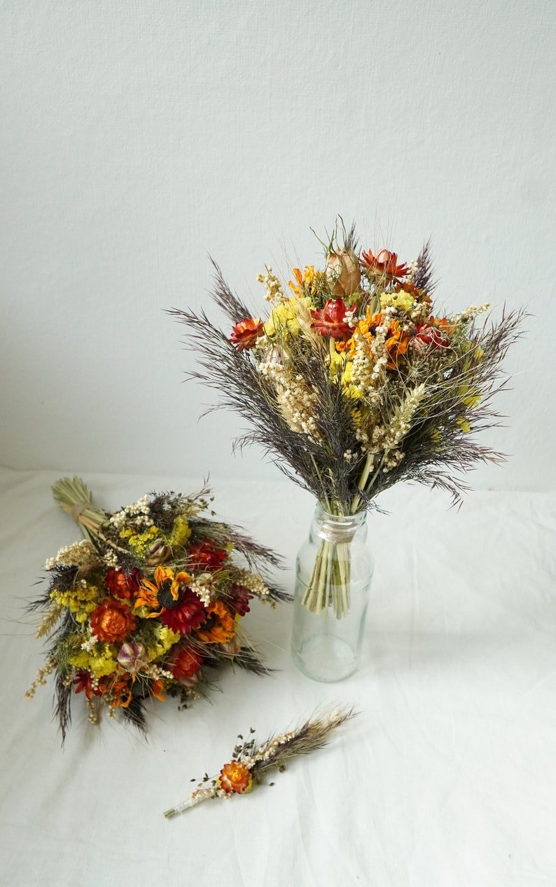 Fall Dried Flower Arrangement, Wedding Bouquets, Vase Filler, Surprise Gift, Fall house decor, Fall Bridesmaid bouquets image 4