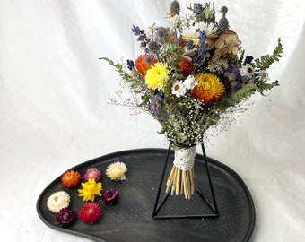 Trockenblumenstrauß, Brautjungfernsträuße, Hochzeitsblumen, Blumenarrangement, Herbsttrockenstrauß, Herzstück, Vasenfüller, Herbststrauß