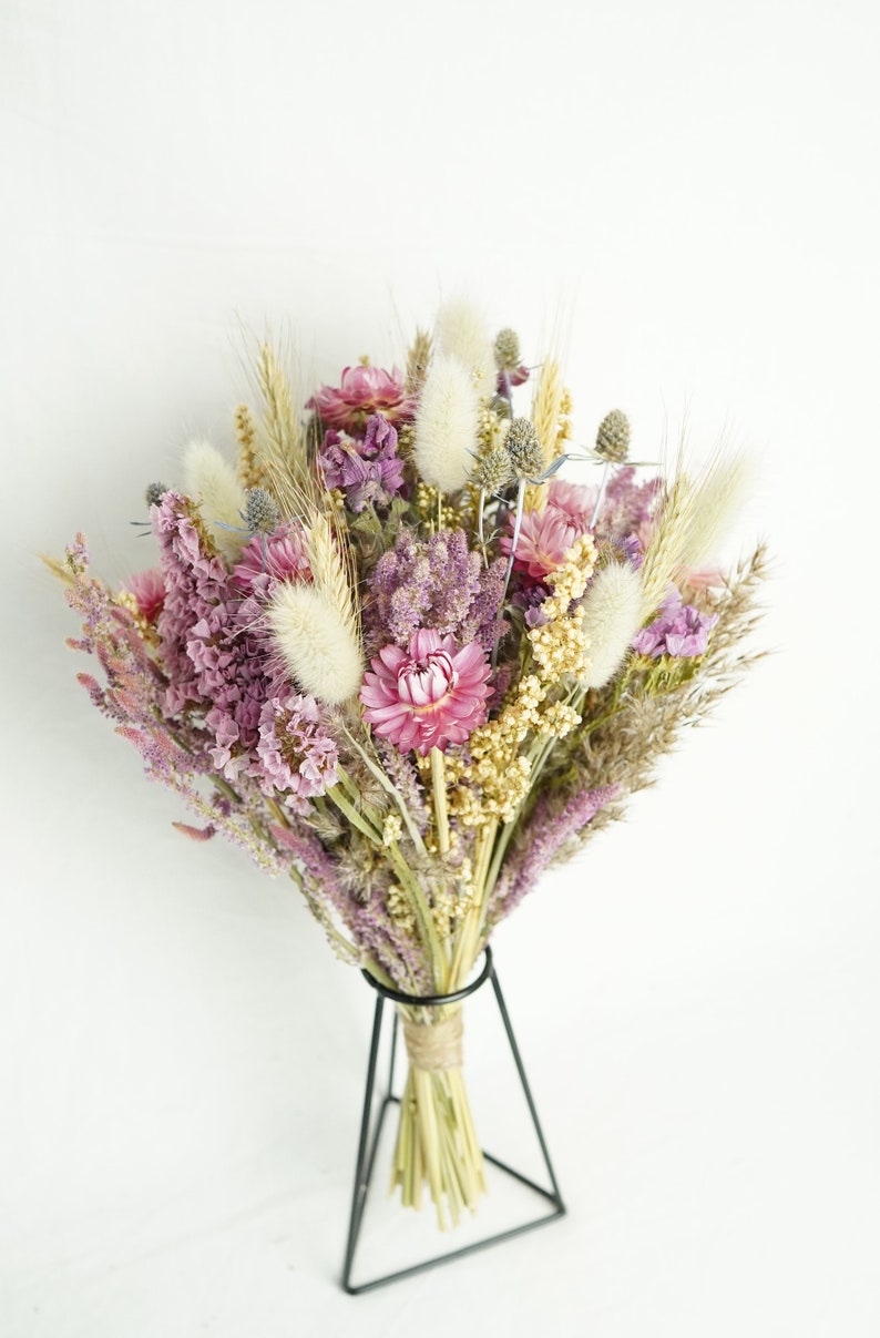 Dried flower bouquet, Long lasting flower gift, Fall Dry Flower arrangement, Blush bouquet, Letterbox gift, Bridesmaid bouquets, Wedding image 7