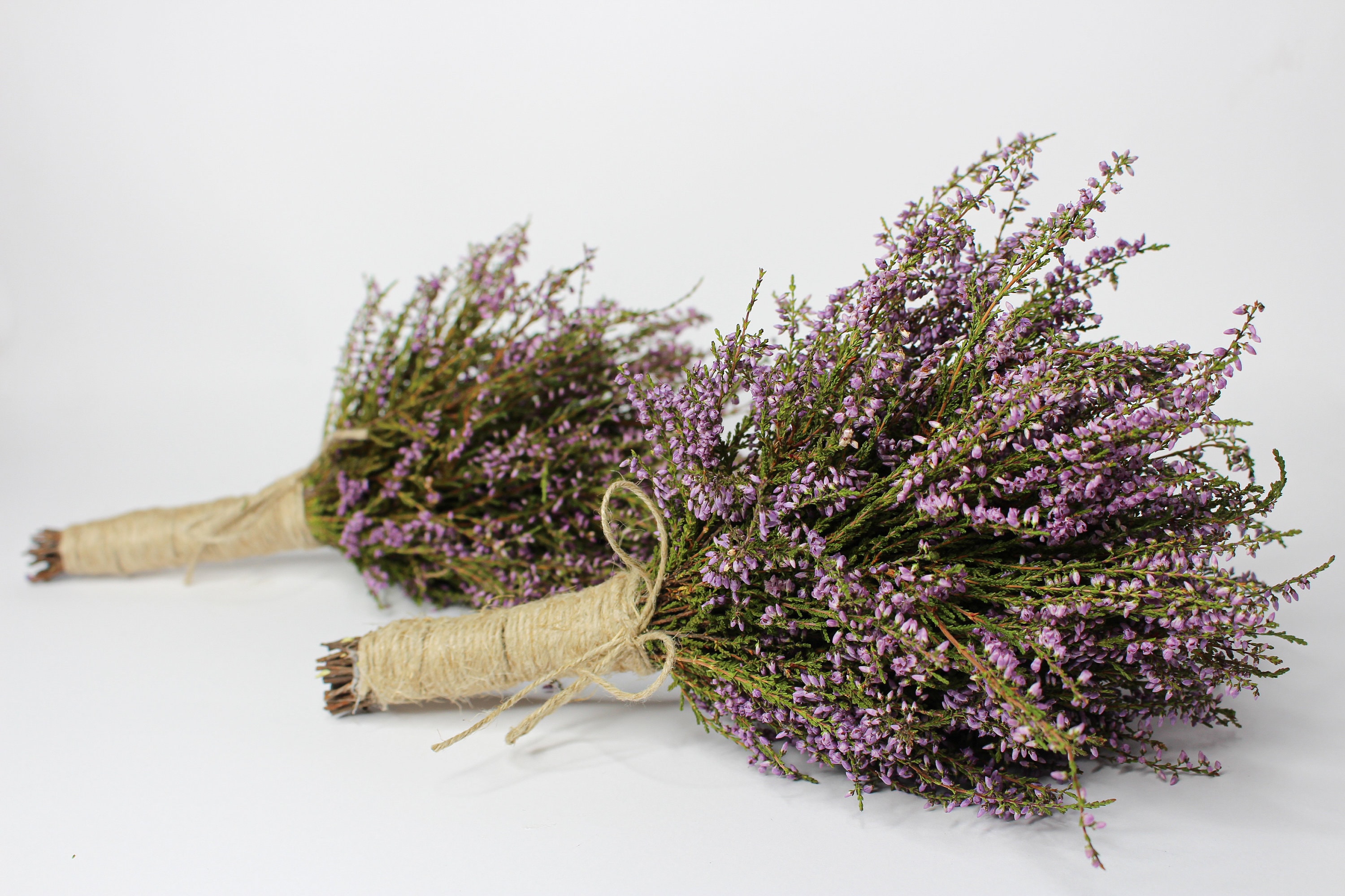 Dried heather flower bouquet Dried heather flower bunch Etsy