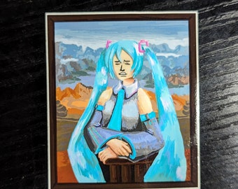Hatsune Miku as Mona Lisa - Vinyl Sticker