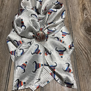 Serape Steers Wild Rag, Southwest Wild Rag, Western Wild Rag