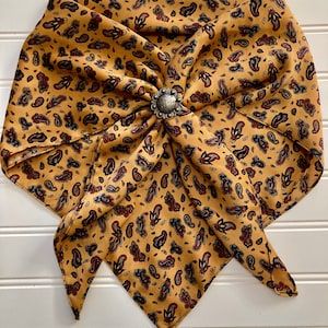 Mustard Paisley Wild Rag / Square Scarf