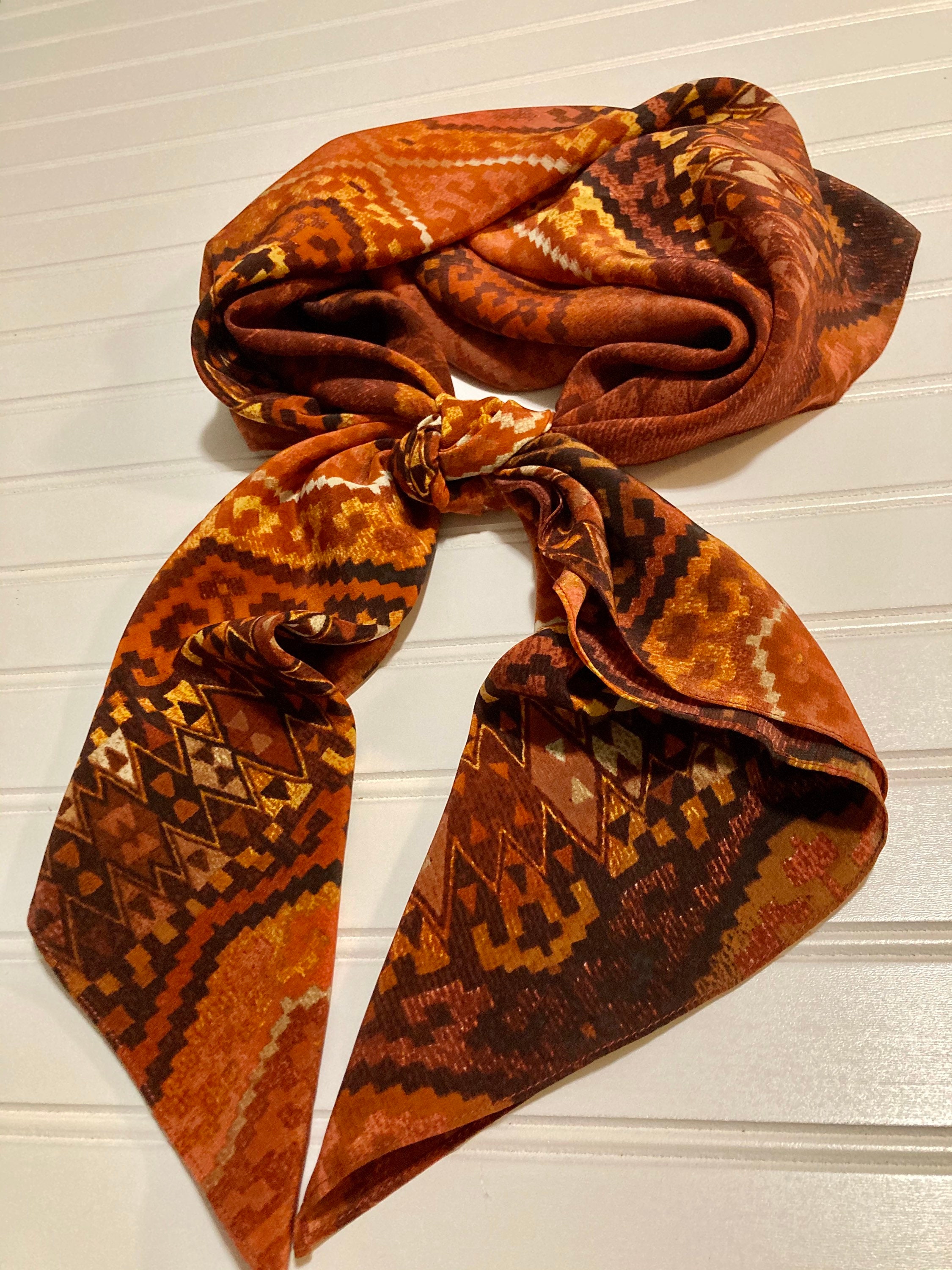 Wild Rag 100 Silk Scarf Aztec