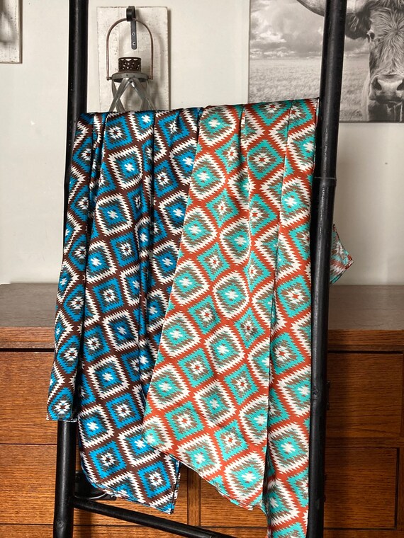 Aztec Satin Wild Rags | Etsy