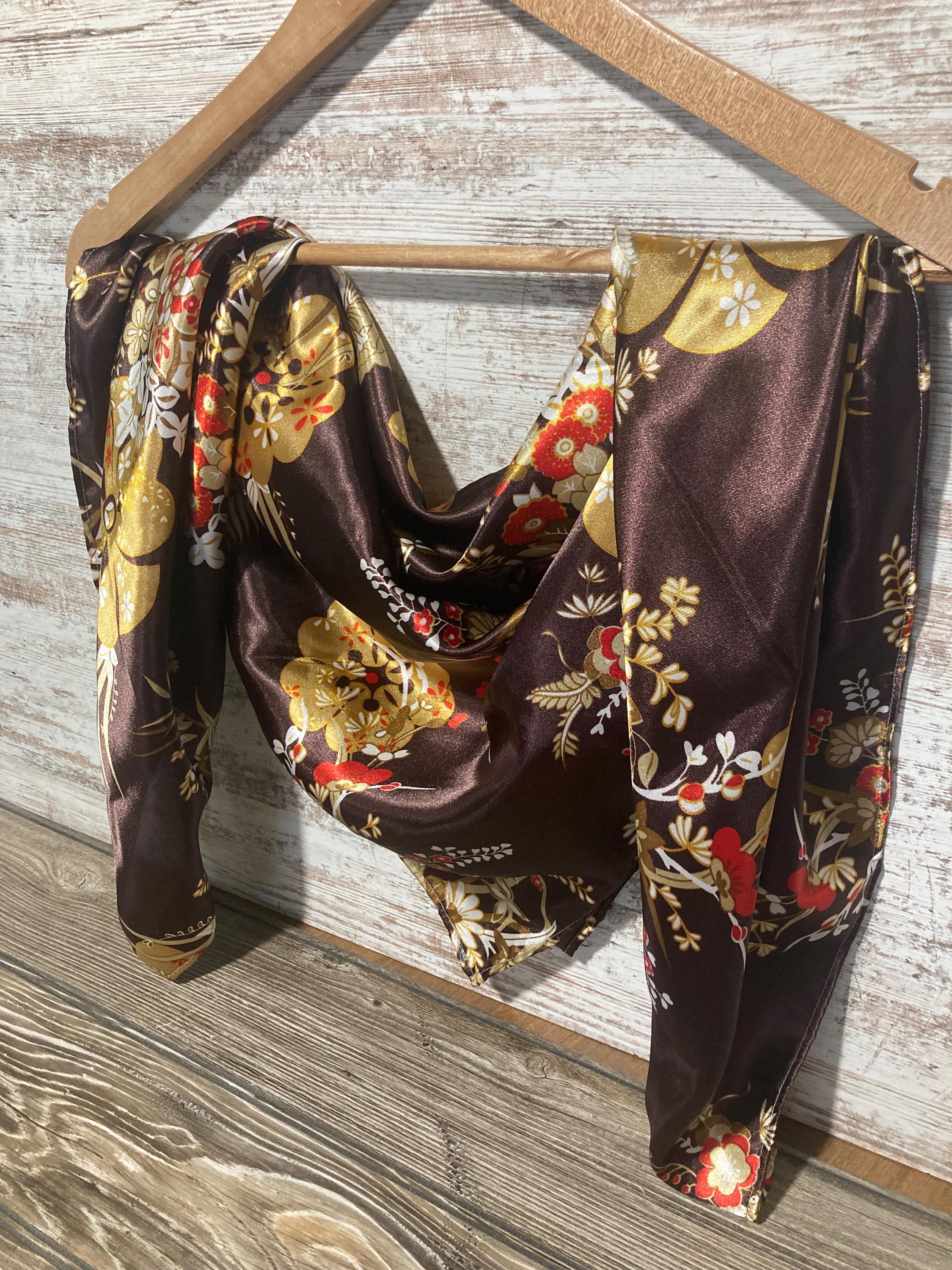 Lot De 3 Foulards Vintage Cow-boy/cowgirl Wild Rags Avec Coulissant Feuille De Chêne Argenté