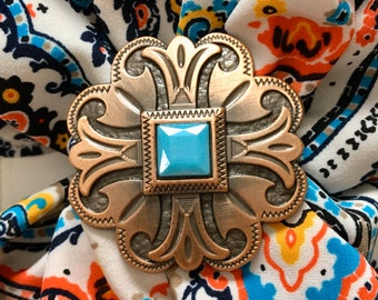 Copper & Turquoise Wild Rag Slide