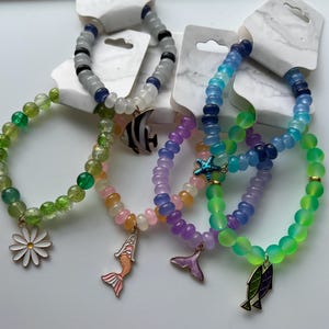 Stretchy Beaded Bracelet Stackable Jewelry