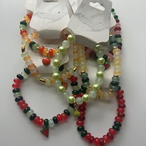 Fruit Stretchy Beaded Bracelets Stackable Jewelry