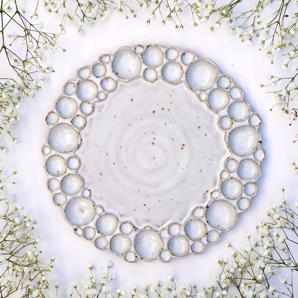 Round Ceramic Bubble Paint Palette: Artist Mixing Palette