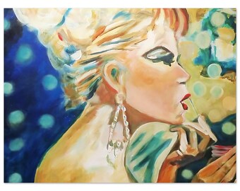 Lucie Walker's 'Going Out '| Vintage Glamour Fine Art Print | Elegant Woman Portrait