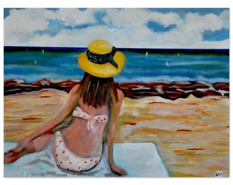Lucie Walker Seaside Reflection Fine Art Print | Coastal Beach Wall Art, Ocean View Poster