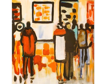 Lucie Walker Gallery Gathering Print | Abstract Contemporary Art, Warm Neutrals