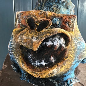Unsolved Cement Rubiks Cube Sclupture Hand Casted And Colored Etsy