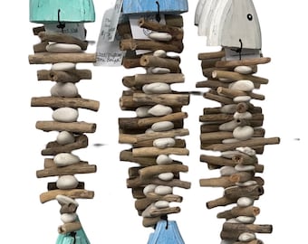 Driftwood & Stone Bonefish Wall Hanging