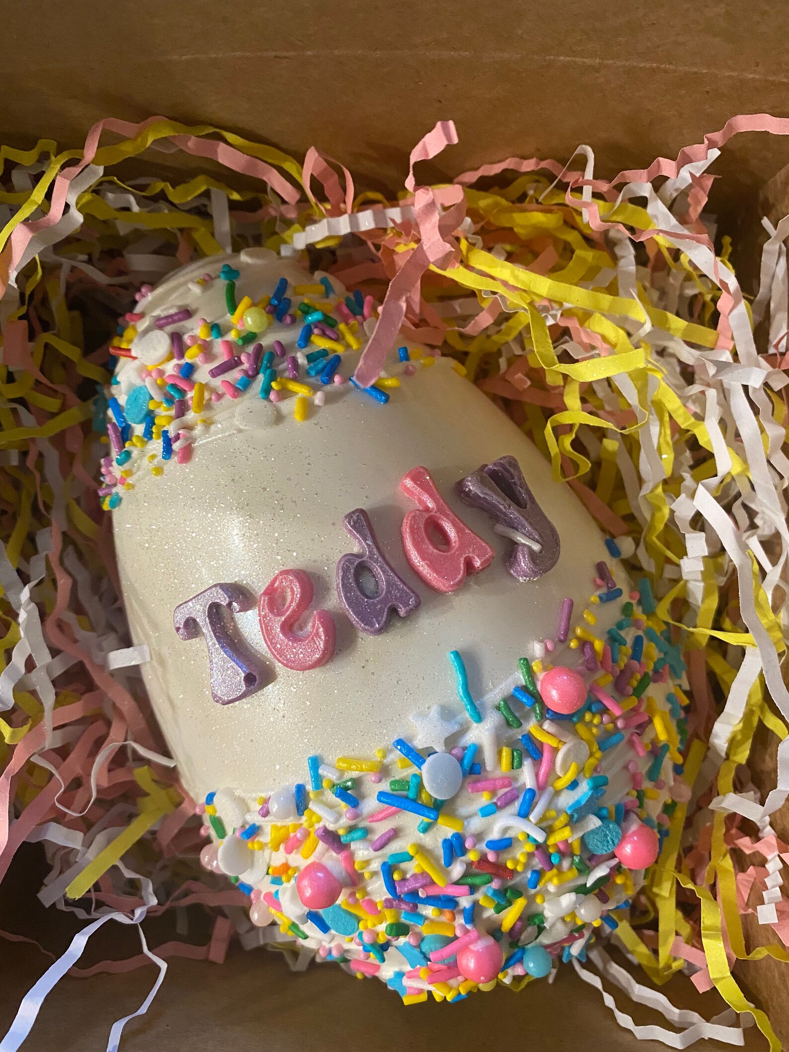 Breakable Easter 5 Chocolate Egg Personalized name only Etsy