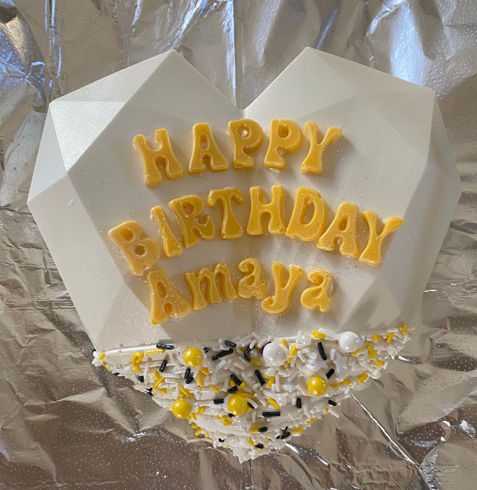 breakable chocolate heart birthday