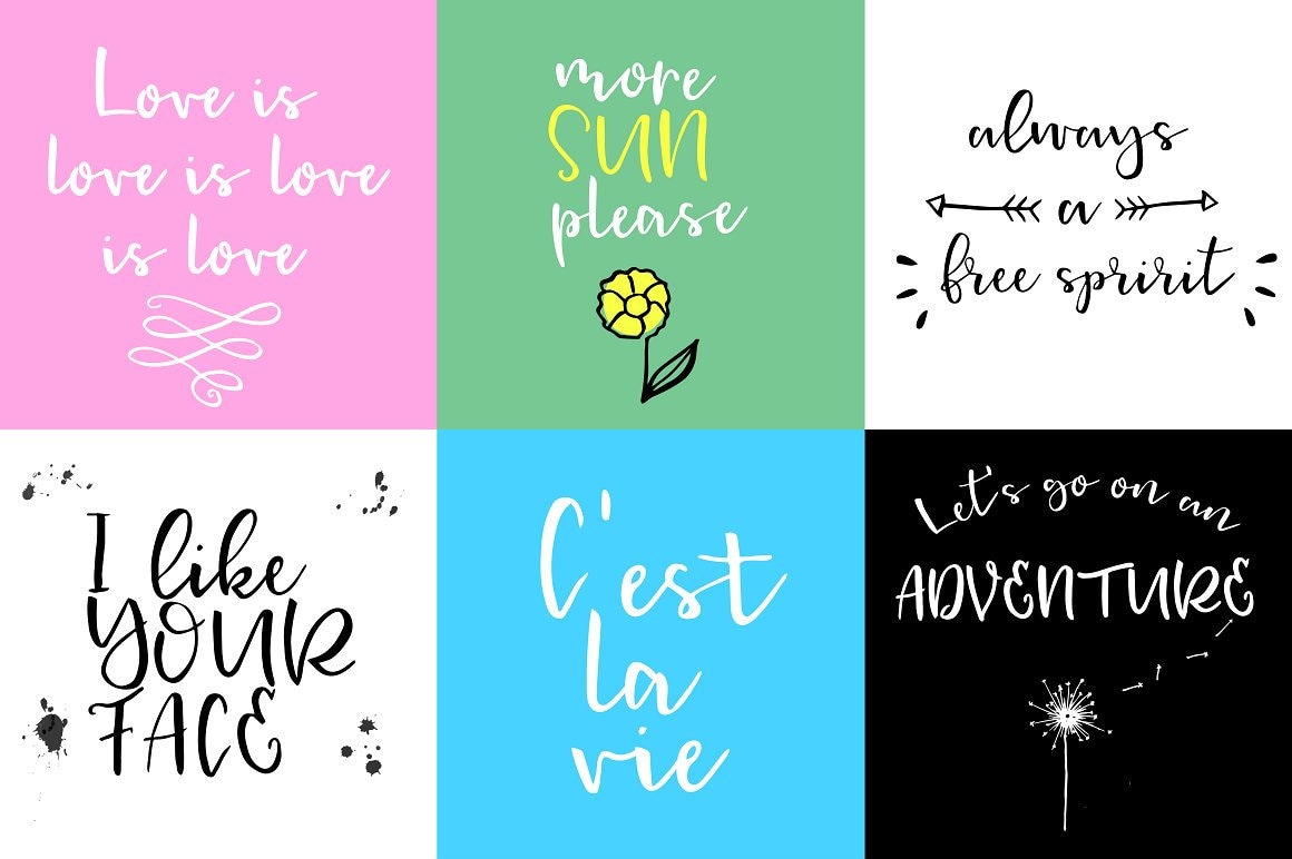 Sweet Pea Handmade Script Font Instant Download - Etsy