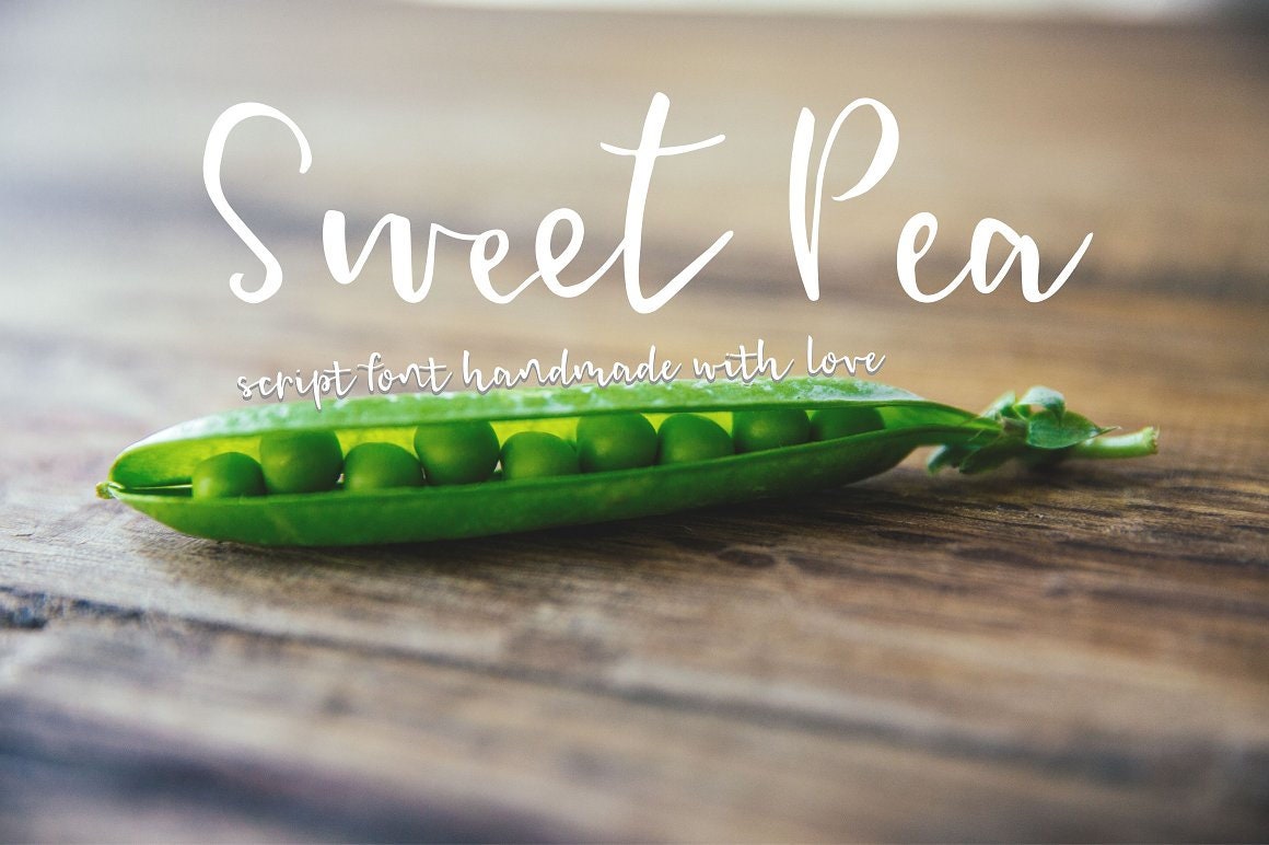 Sweet Pea Handmade Script Font Instant Download Etsy