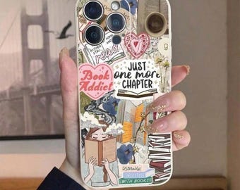 Book Addict Phone Case, Just One More Chapter Case, Bookish Aesthetic iPhone Case, Reader Gift, Book Lover Phone Cover