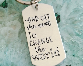 Graduation Gifts for Her, Class of 2025 Keepsake, Personalized Keychain for Women, Custom Senior Girls Banquet, Cute Congratulations Gift