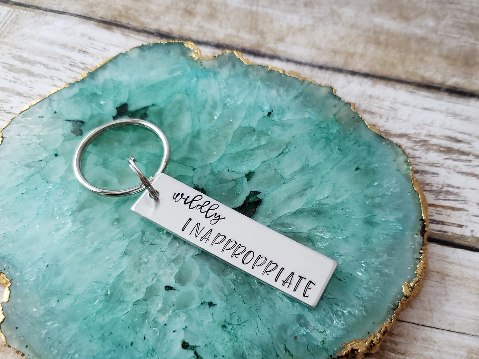 Wildly Inappropriate Handstamped Keychain Funny Stamped Key | Etsy
