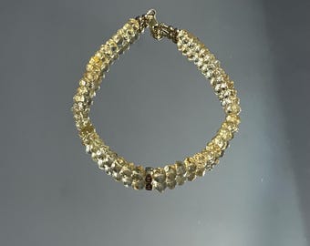 Citrine rondelle bracelet