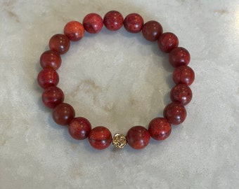Red Sponge Coral bracelet