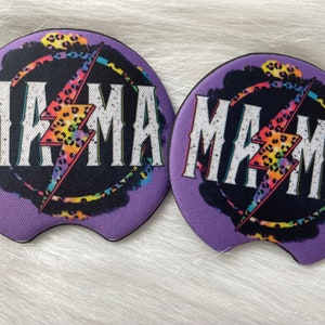 MAMA coasters | 2 pack car coasters | car accessories | Mom accessories