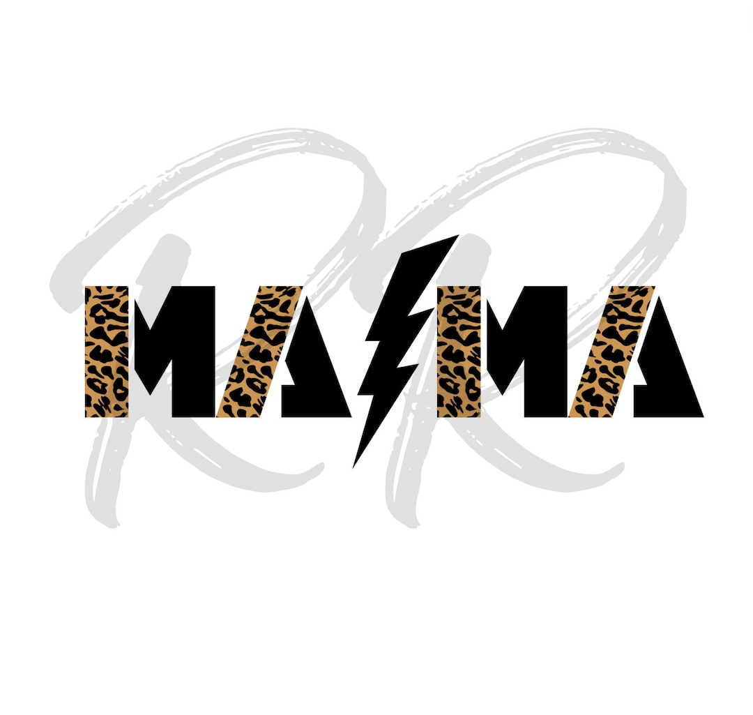 MAMA Cheetah Lightning Bolt Design | DIGITAL Download | PNG File ...