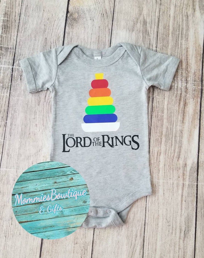 Lord of the Stacking Rings. Baby gifts. Geek. Nerdy baby. Cool | Etsy